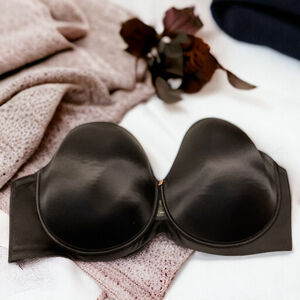 ASHLEY GRAHAM Bra strapless underwire Black 46 H